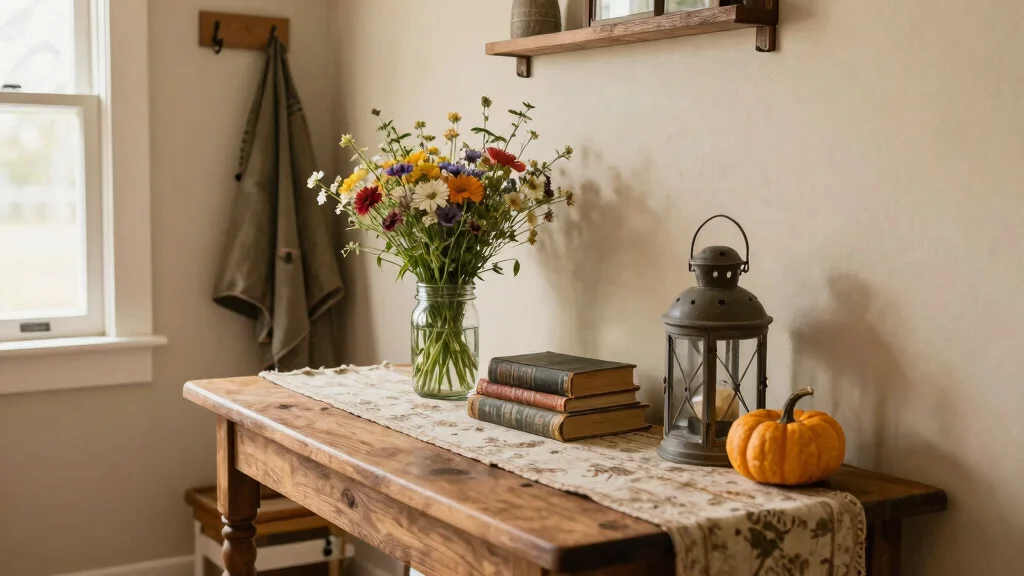 8 Farmhouse Entryway Table Decor Ideas