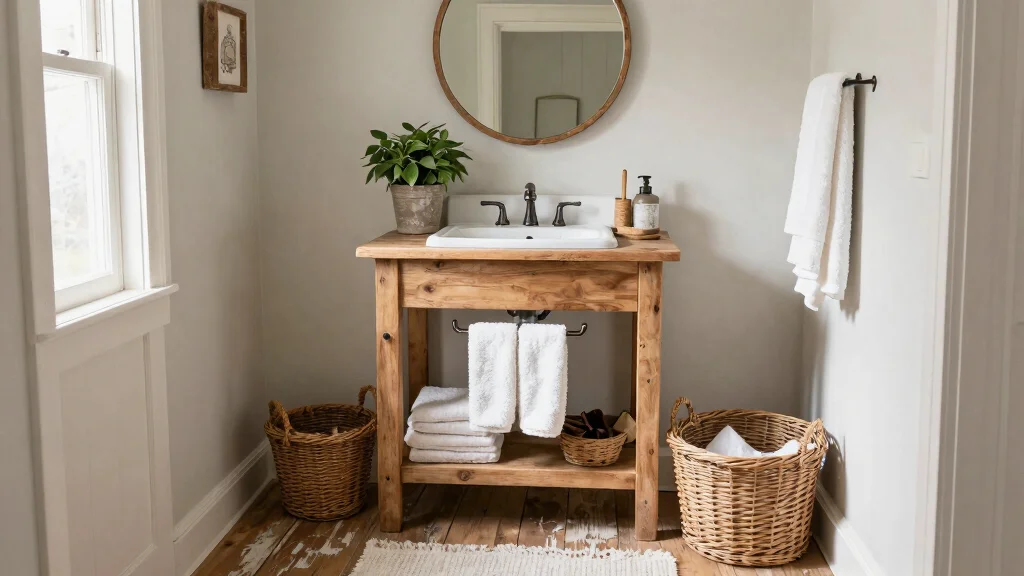 8 Small Farmhouse Bathroom Decor Ideas That Maximize Space