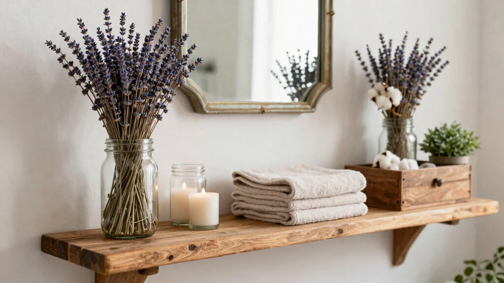 9 Farmhouse Bathroom Shelf Decor Ideas