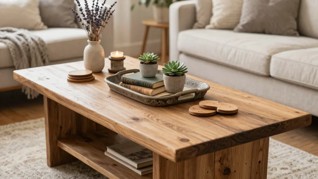 9 Farmhouse Coffee Table Decor Ideas