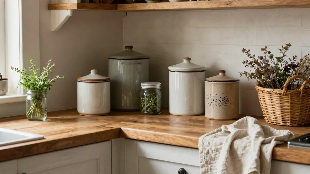 9 Farmhouse Kitchen Canister and Jar Storage Ideas