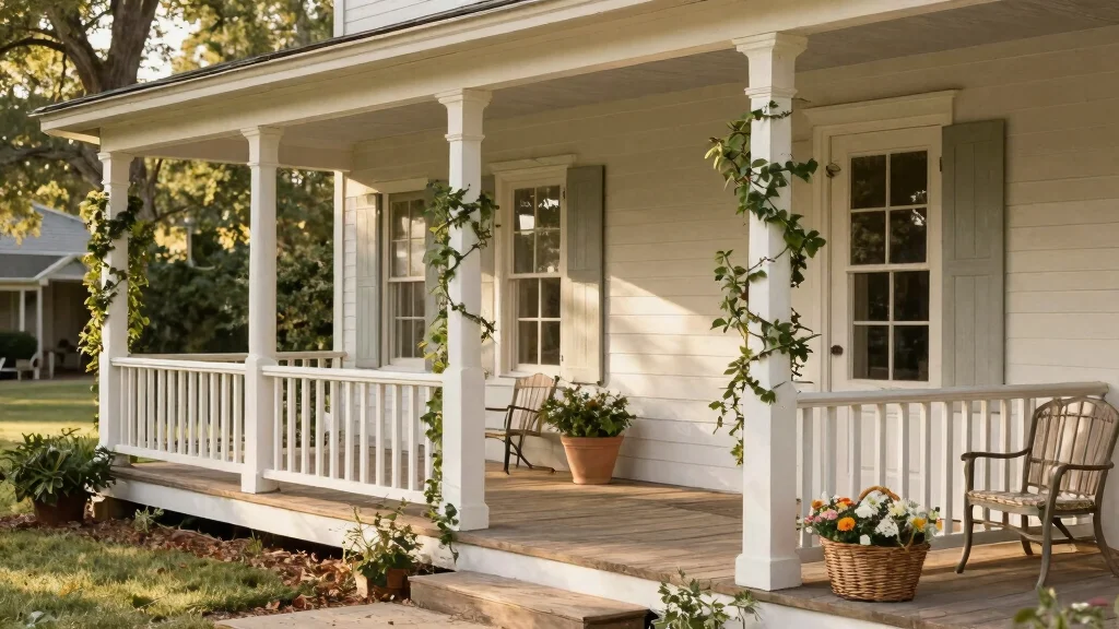 9 Farmhouse Porch Railing and Column Ideas