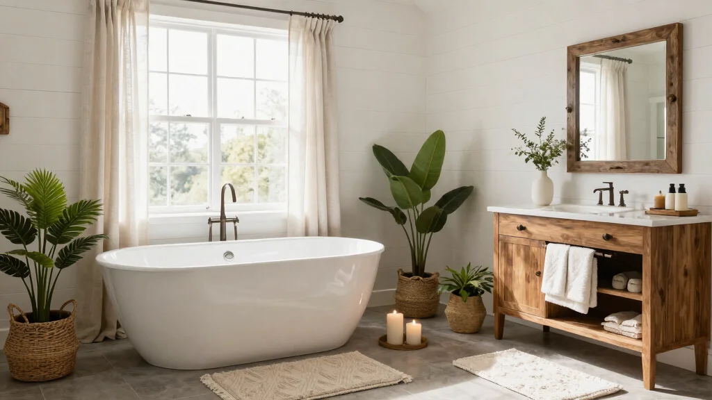 9 Modern Farmhouse Bathroom Ideas for a Spa-Like Feel