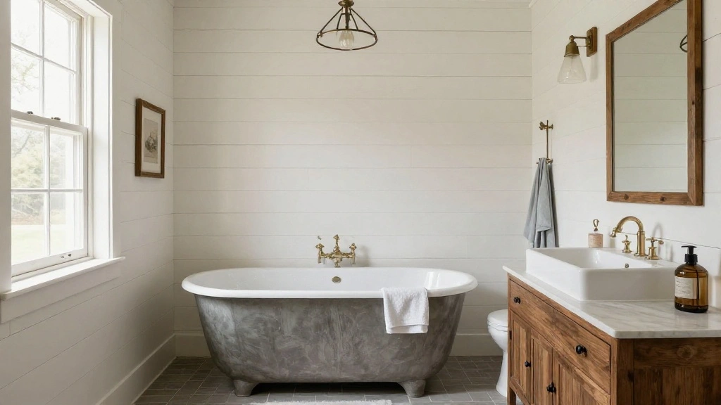 How to Install Shiplap in a Farmhouse Bathroom