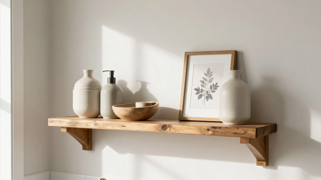 How to Style Farmhouse Bathroom Shelves